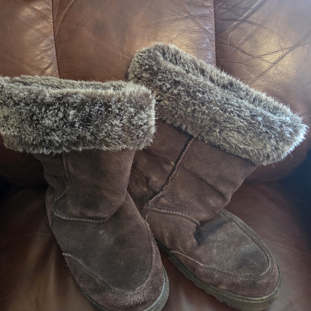 Women's Chocolate Faux Fur Winter Boots